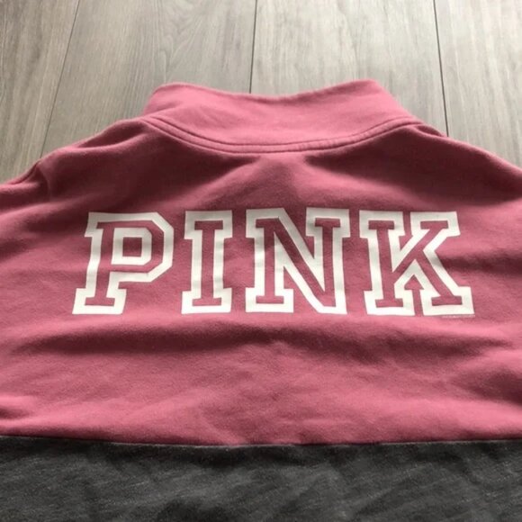 PINK Quarter Zip Sweater - Large - Picture 2 of 2